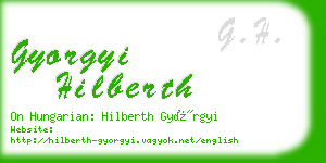 gyorgyi hilberth business card